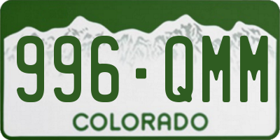 CO license plate 996QMM