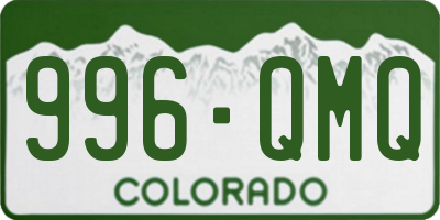 CO license plate 996QMQ