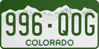 CO license plate 996QOG