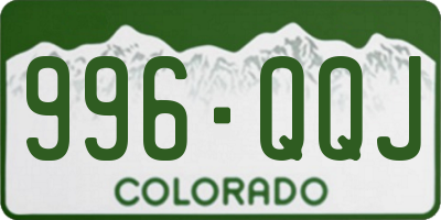 CO license plate 996QQJ