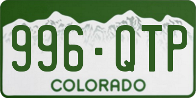 CO license plate 996QTP