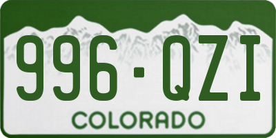 CO license plate 996QZI