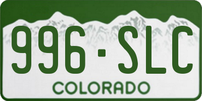 CO license plate 996SLC