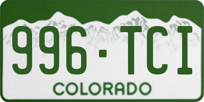 CO license plate 996TCI