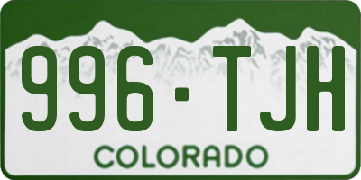 CO license plate 996TJH