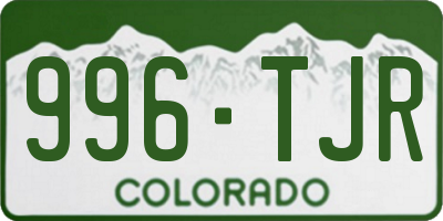 CO license plate 996TJR