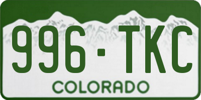 CO license plate 996TKC