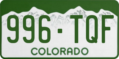 CO license plate 996TQF