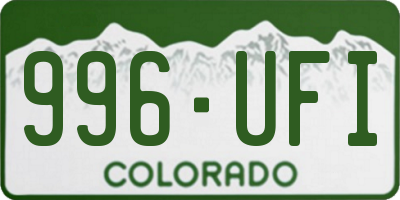 CO license plate 996UFI