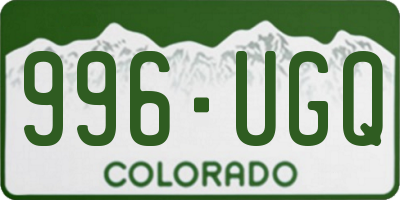 CO license plate 996UGQ