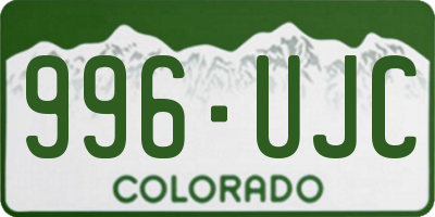 CO license plate 996UJC
