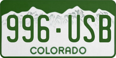 CO license plate 996USB