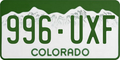 CO license plate 996UXF