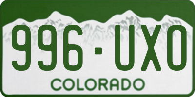 CO license plate 996UXO