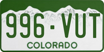 CO license plate 996VUT