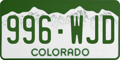CO license plate 996WJD