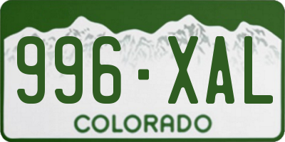 CO license plate 996XAL