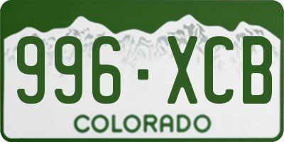 CO license plate 996XCB