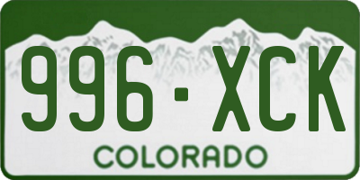 CO license plate 996XCK