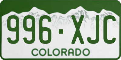 CO license plate 996XJC