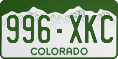 CO license plate 996XKC