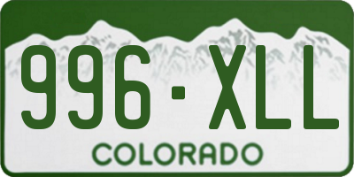 CO license plate 996XLL