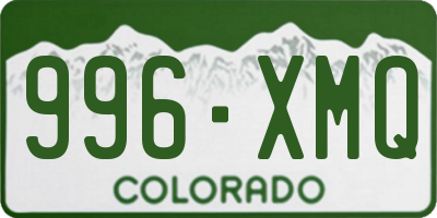 CO license plate 996XMQ