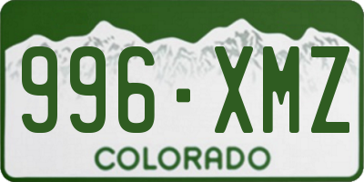 CO license plate 996XMZ