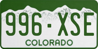 CO license plate 996XSE
