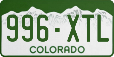 CO license plate 996XTL
