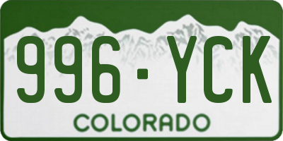 CO license plate 996YCK
