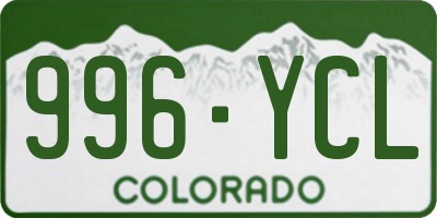 CO license plate 996YCL