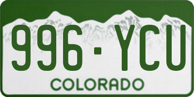 CO license plate 996YCU