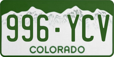 CO license plate 996YCV
