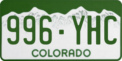 CO license plate 996YHC