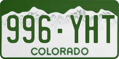 CO license plate 996YHT