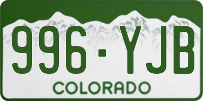 CO license plate 996YJB