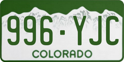 CO license plate 996YJC