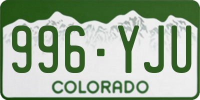 CO license plate 996YJU