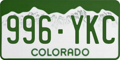 CO license plate 996YKC