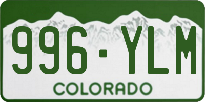 CO license plate 996YLM
