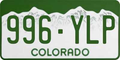 CO license plate 996YLP