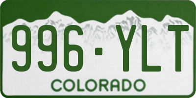 CO license plate 996YLT