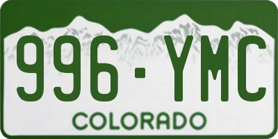 CO license plate 996YMC