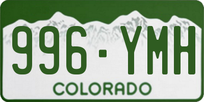 CO license plate 996YMH