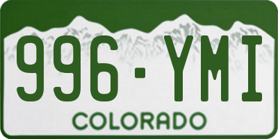 CO license plate 996YMI