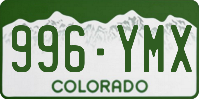 CO license plate 996YMX