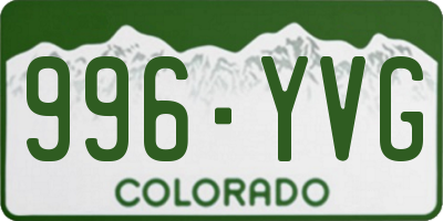 CO license plate 996YVG