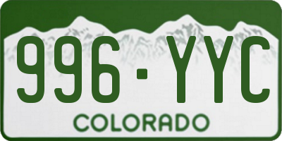 CO license plate 996YYC