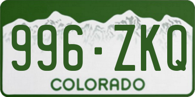 CO license plate 996ZKQ